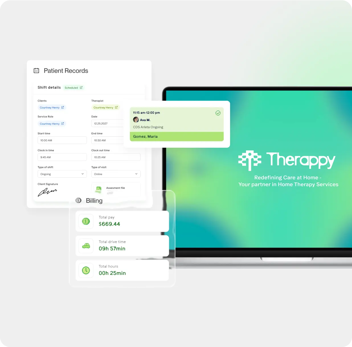 Unified application dashboard for care teams