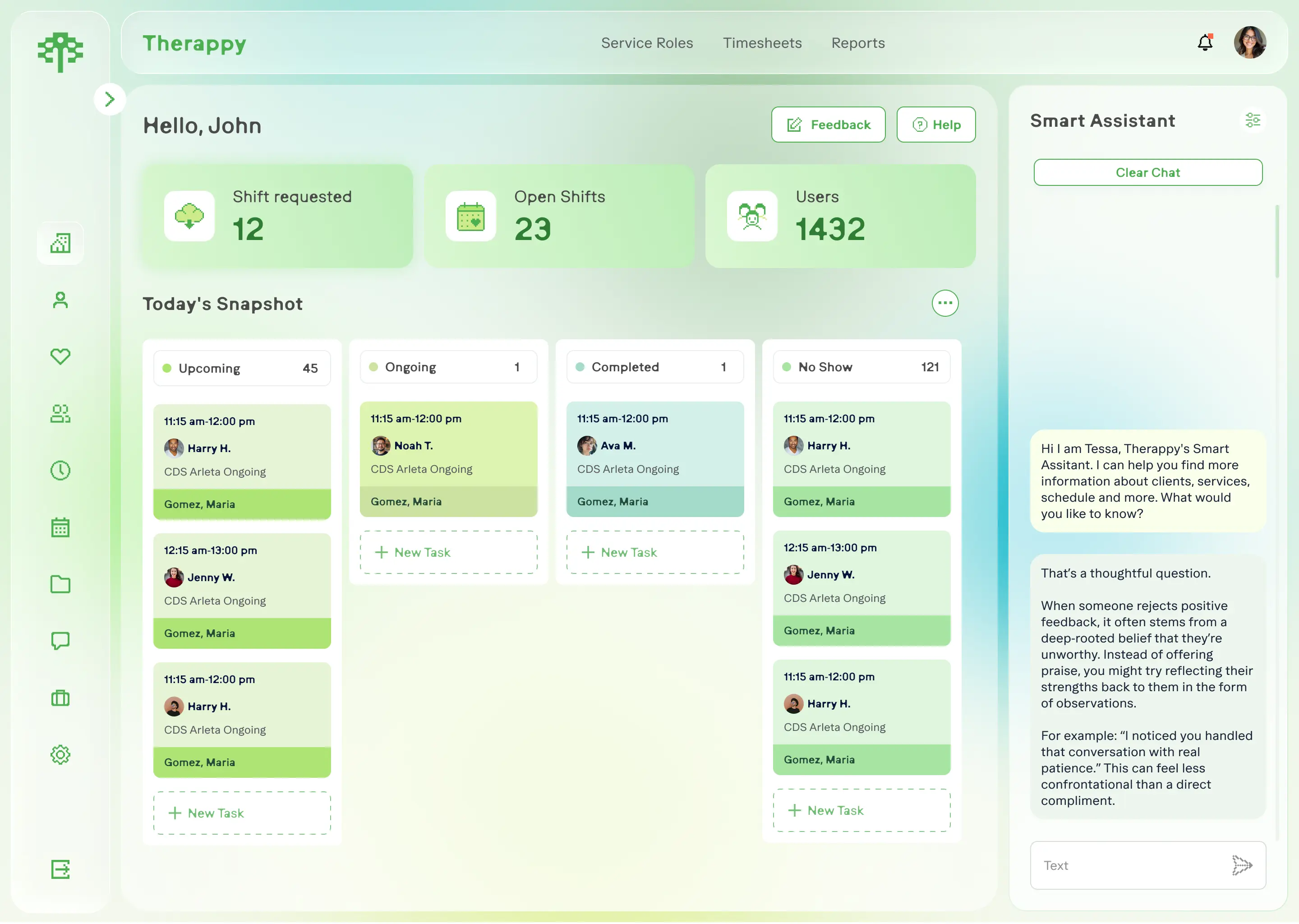 Week 3: Sign The Contract - Dashboard interface